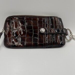 Brighton Bellissimo Heart Croc Brown Small Wallet
